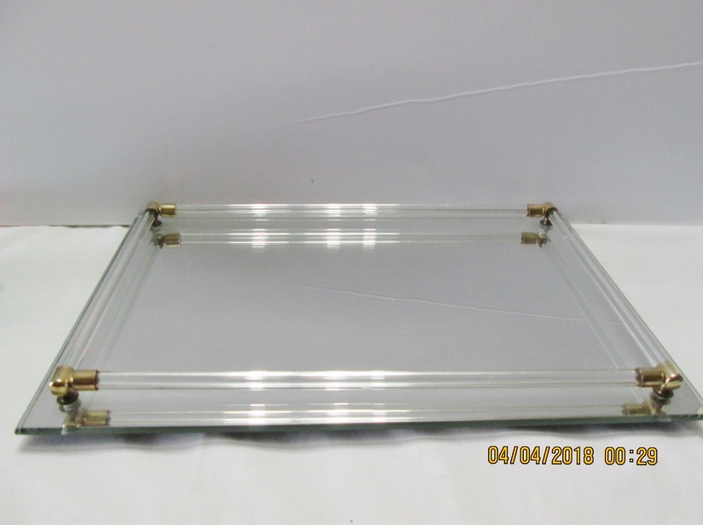 Lovely Mirrored Glass Dresser Vanity Tray And 50 Similar Items