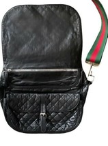 Women Balmain Black Leather Quilted Crossbody Shoulder Bag Purse Made in France image 2