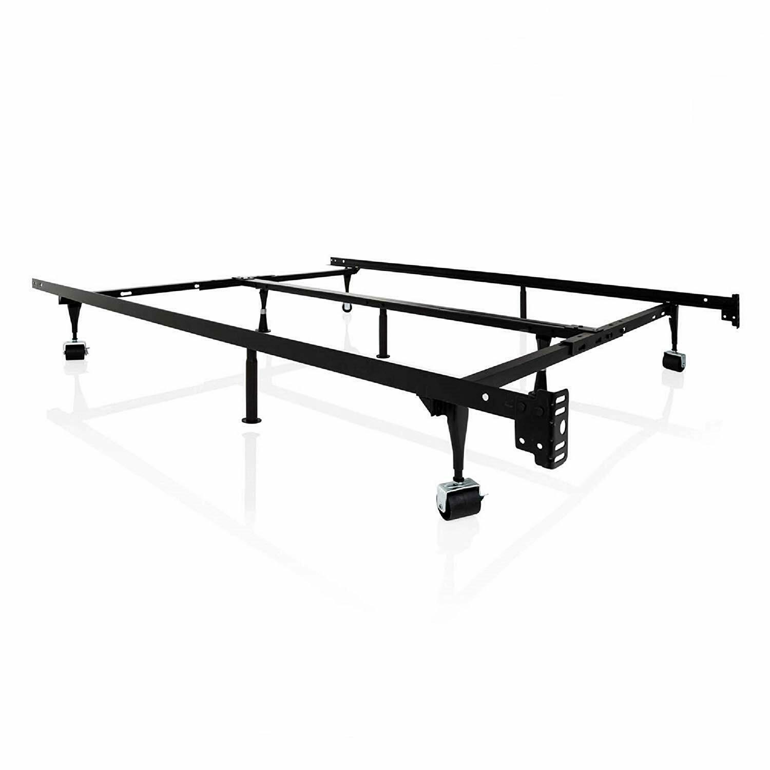 STRUCTURES Malouf Heavy Duty 9-Leg Adjustable Metal Bed Frame King