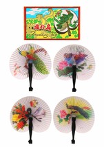 Chinese Paper Folding Hand Fan - One Fan with Random Color and Design image 2