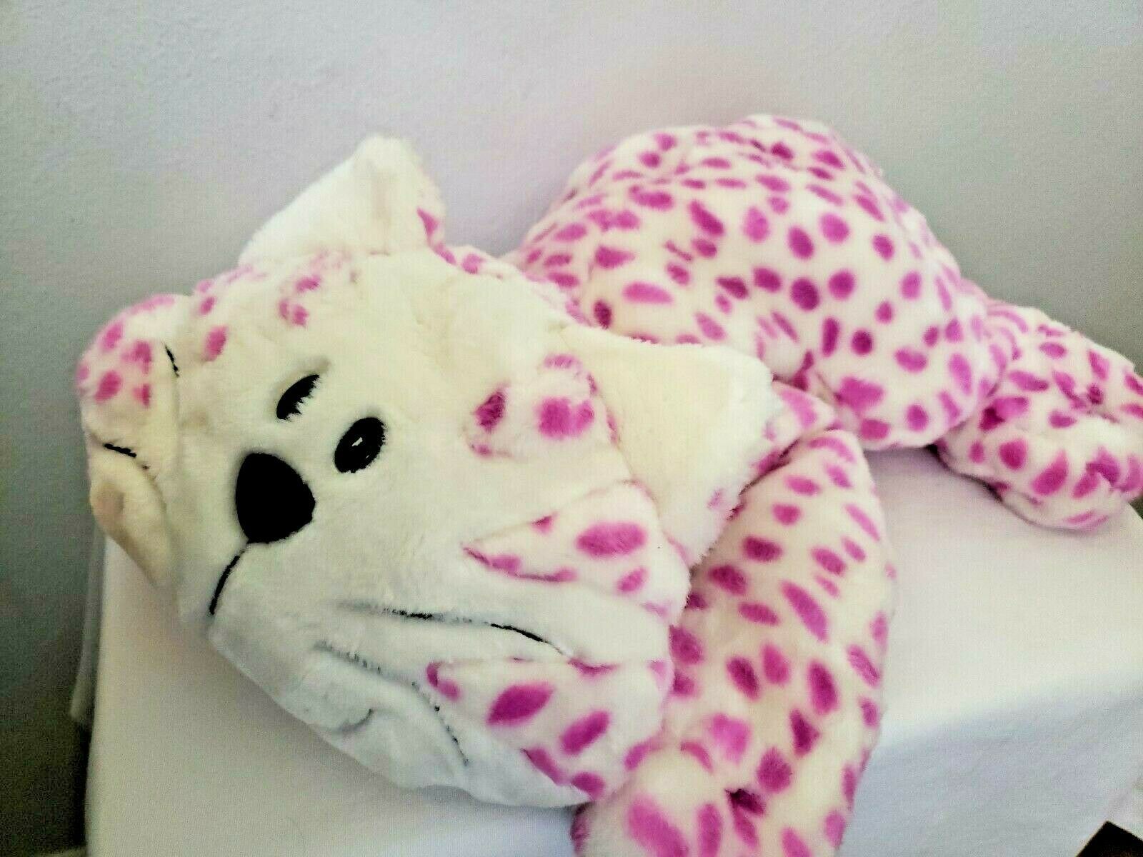 ANIMAL ALLEY plush Kitty CAT    white with pink    12 inch  smoke free home 