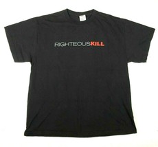 Righteous Kill Promo T Shirt Mens L Black Graphic 2008 Movie Film Crew Neck - $16.83