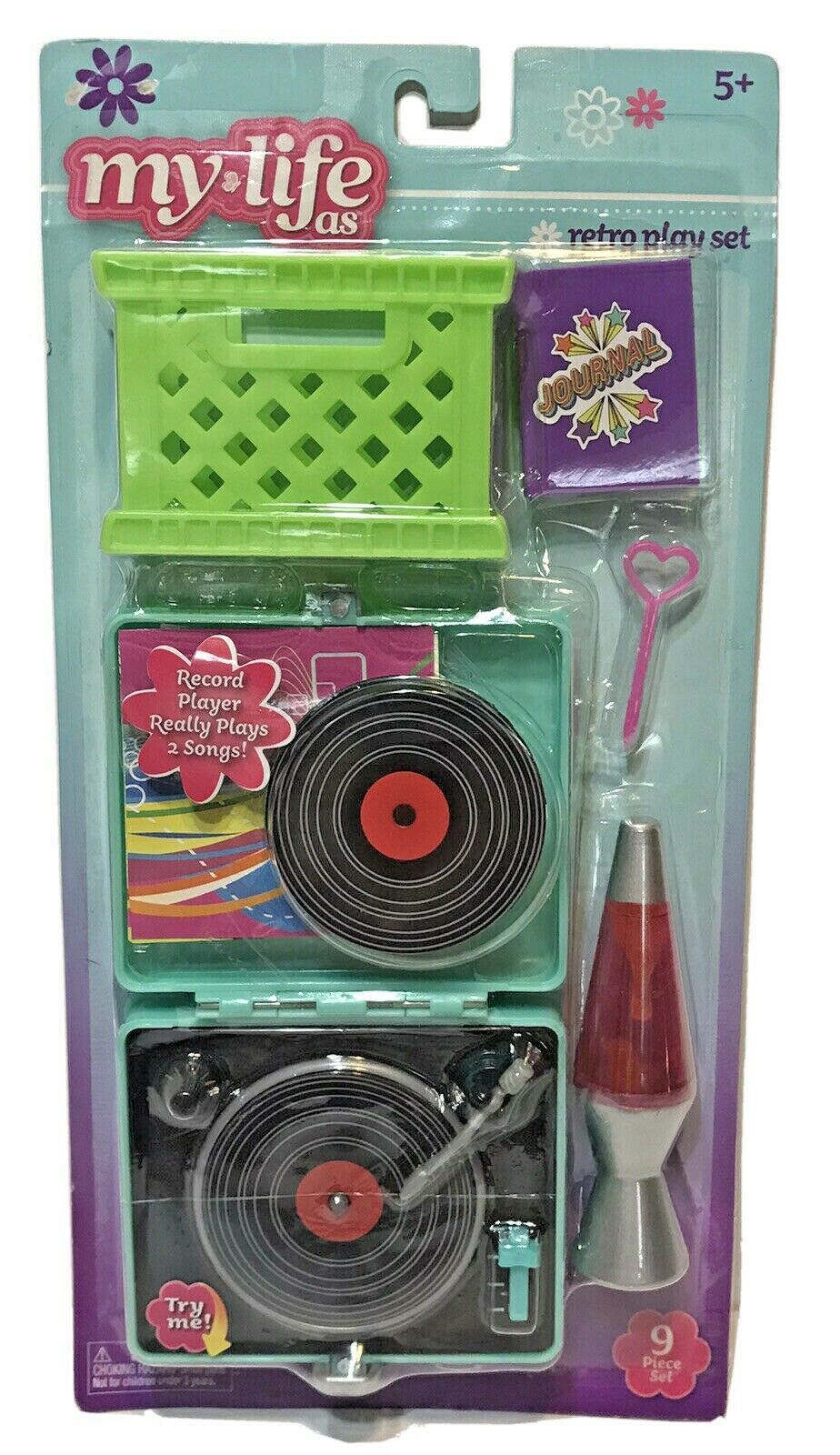 My Life As 9 Piece Retro Play Set Record Player Music American Girl Toy New - $14.58