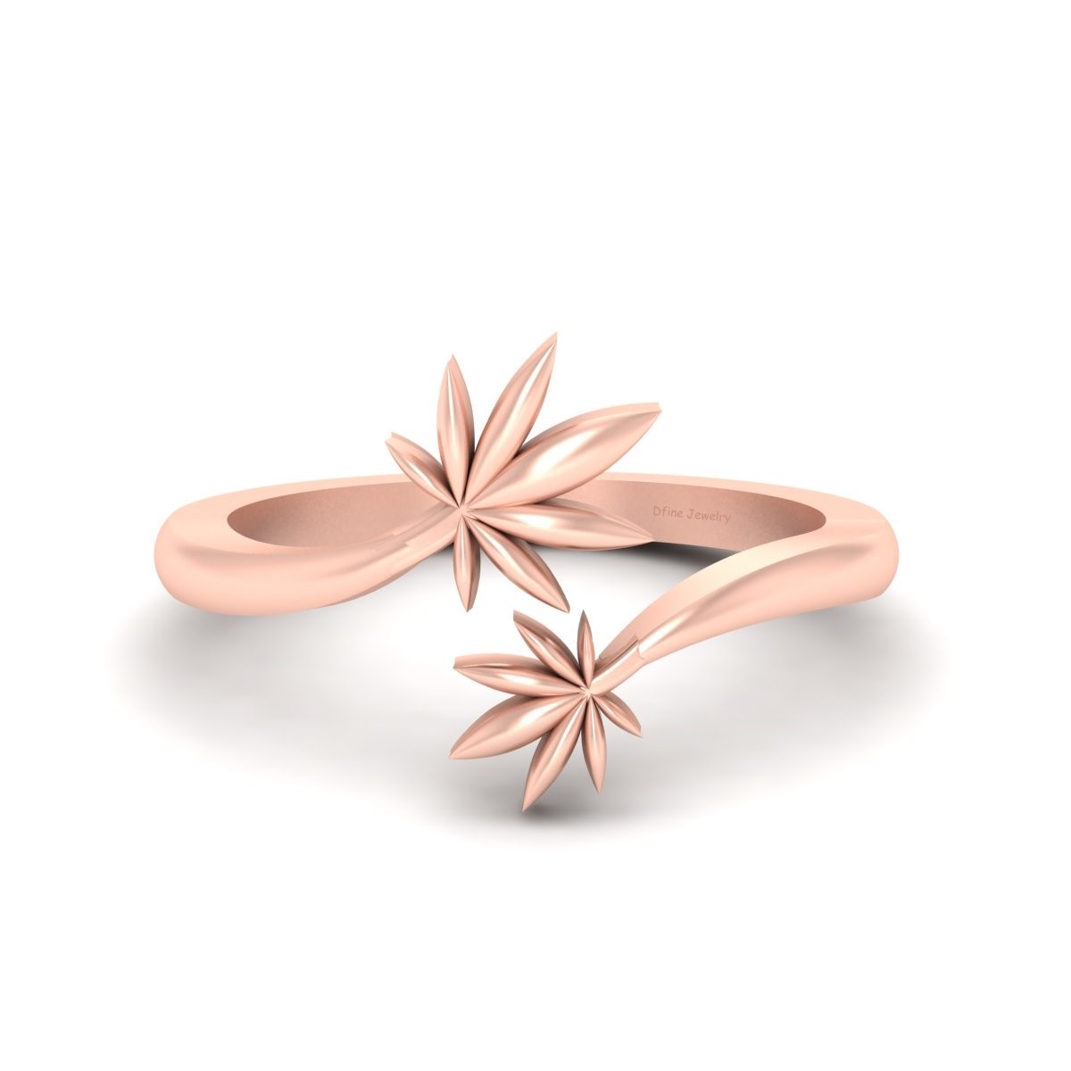 Marijuana Leaf Ring Weed Pot Leaf Ring Cannabis Ring Promise Ring Her Open Ring