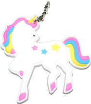 TK025 Unicorn Fairy Horse Cute - keychain rubber key ring pendant Keyring - $5.99