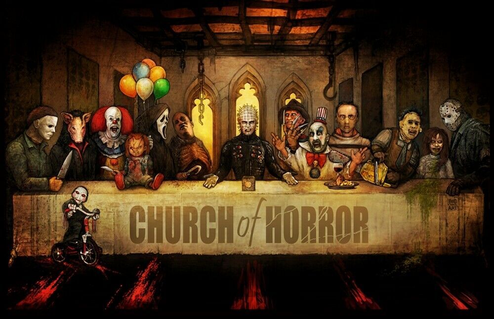 CHURCH OF HORROR - MOVIE ART POSTER - 24x36 LAST SUPPER BIG CHRIS 53170
