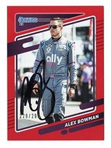 AUTOGRAPHED Alex Bowman 2022 Donruss Racing RARE RED PARALLEL (#48 Ally ... - $36.00