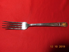 7 5/8" Silver Plated, Dinner Fork, Wm A Rogers/Oneida, in 1938 Harmony Pattern. - $9.99
