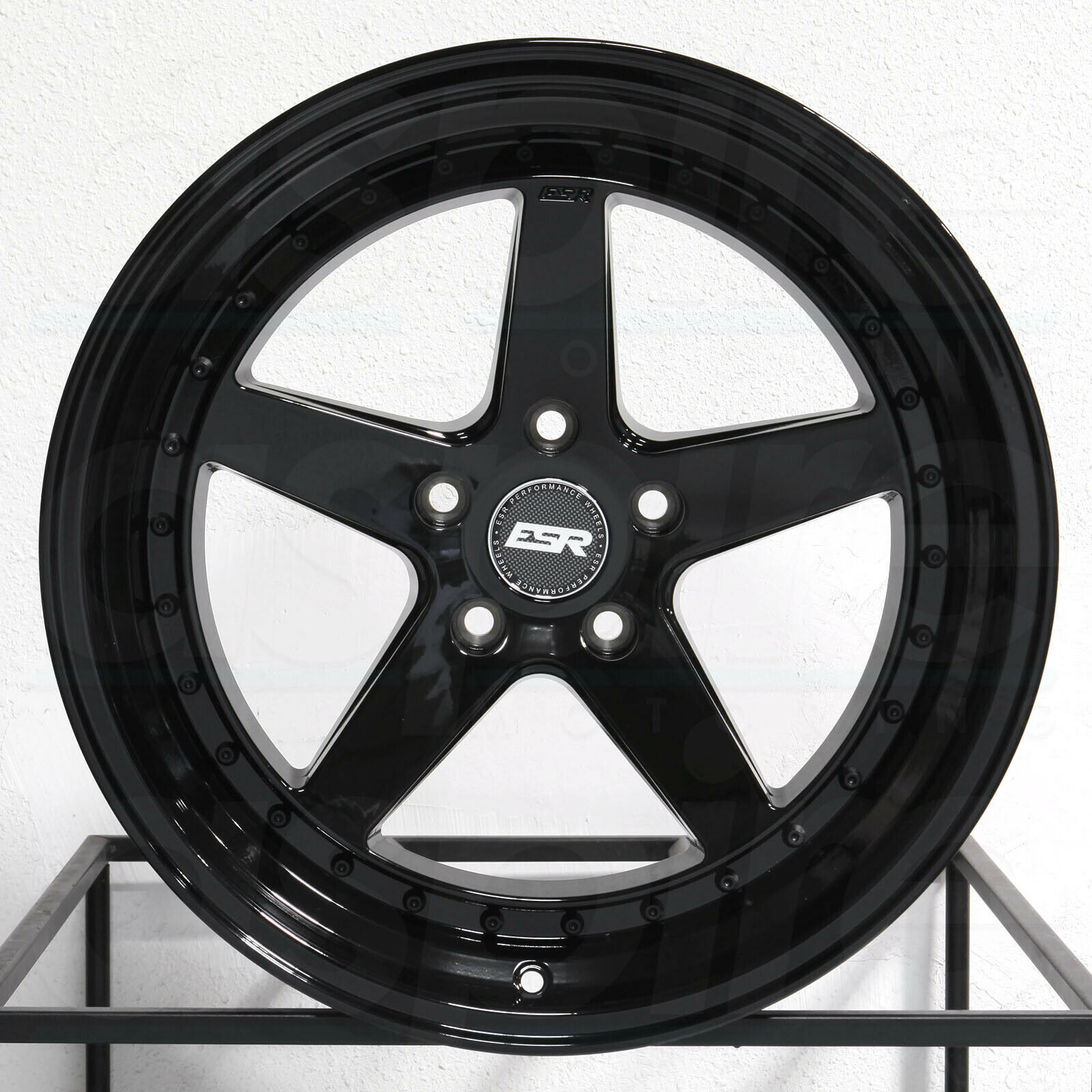 19x9.5 ESR CS05 CS5 5x120 35 Gloss Black Wheels Rims Set(4) - Wheels