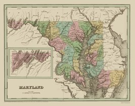 Maryland - Bradford 1838 - 23 x 29.03 - $36.95+