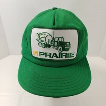 Vintage Prairie Trucker Hat Concrete Mixer SnapBack Cap Patch Constructi... - $19.99