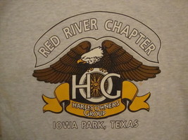Harley-Davidson Motorcycles HOG Red River Chapter Iowa Parks Texas T Shirt L - $18.07