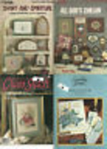 4 Vintage Cross Stitch Books Spiritual Holiday Angel - $9.40