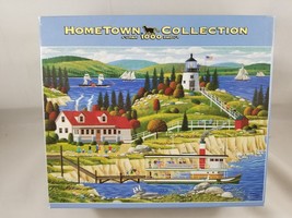 Hometown Owlhead Maine Lighthouse Jigsaw Puzzle 1000 Piece Heronim Mega ... - $11.28
