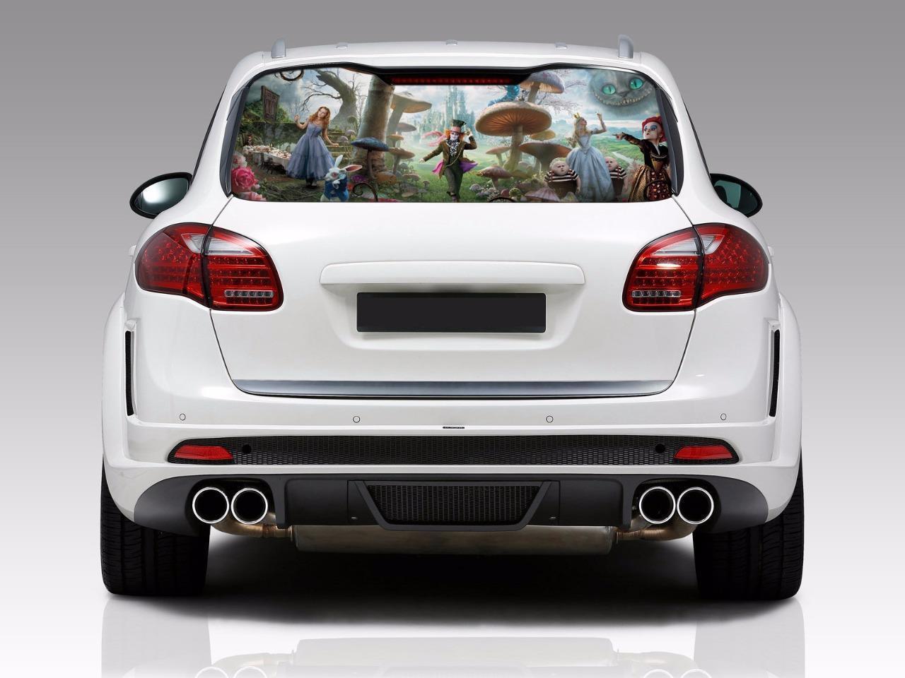 Image of Alice In Wonderland Car Rear Window Decal Sticker Car Truck SUV Van Disney 186
