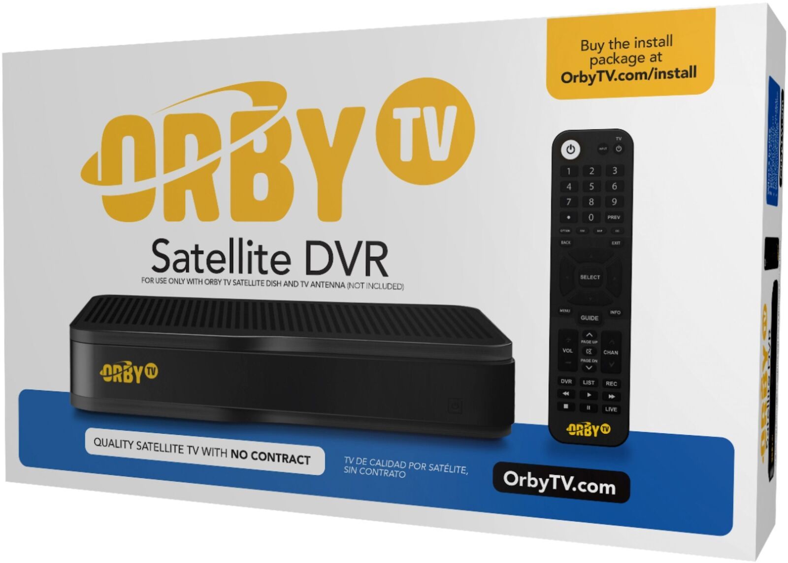 Orby TV Satellite Receiver DVR Box 500GB (KSTB2047) No Contract New