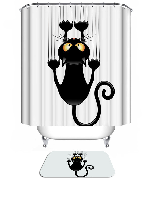 Unique Anime Cat Shower Curtain 3d And 50 Similar Items Shower Curtain 3d Bath Waterproof Fabric For Bathroom Accessories Set