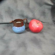Antique Copper Luster Creamer, 3 Houses, 19th C. Southern Plantation ? - $55.15