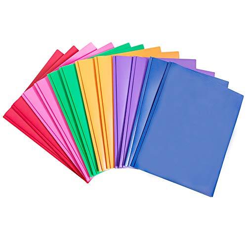 Folders, Plastic Folders with Pockets and Prongs, Heavy