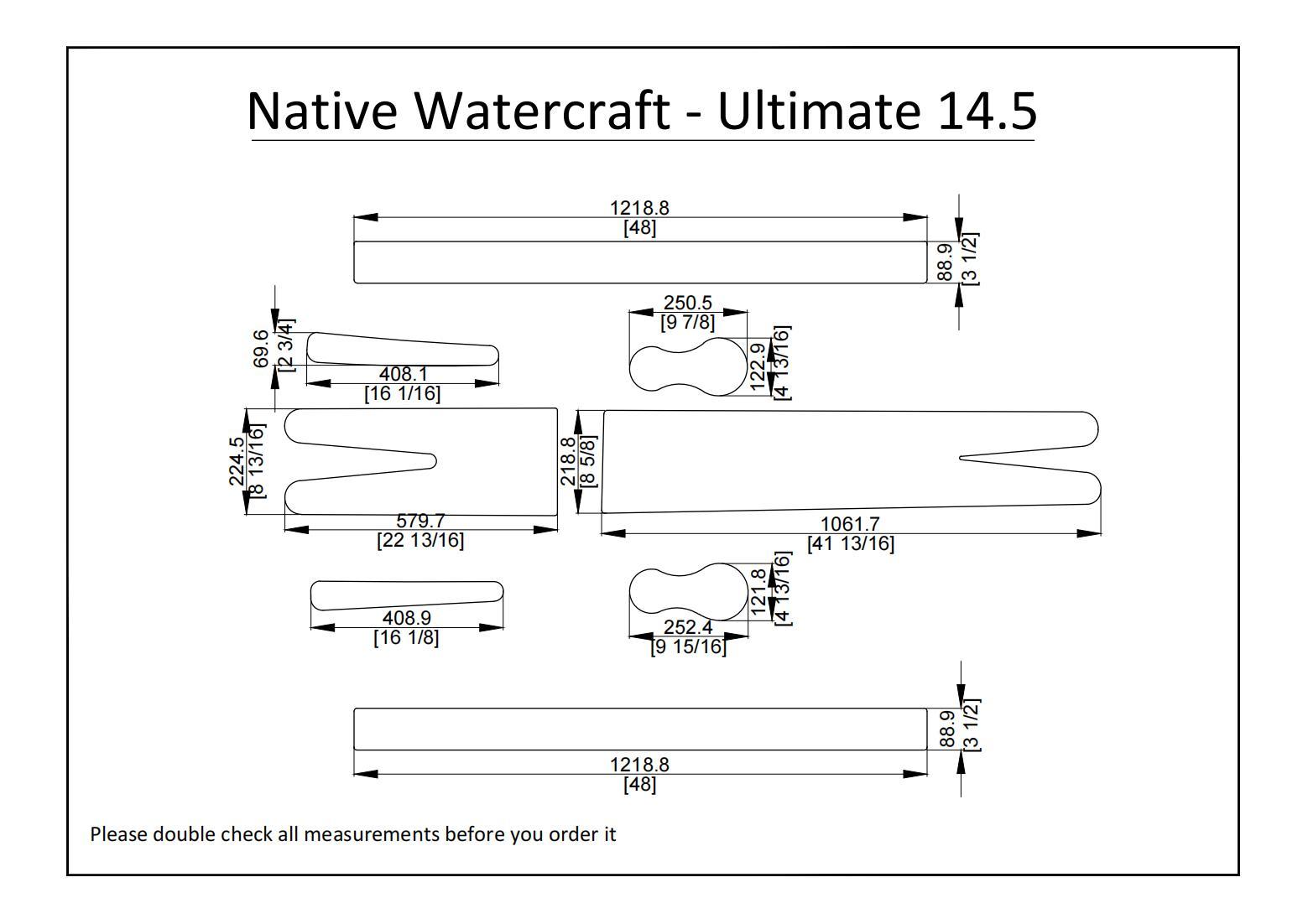 Native Watercraft Ultimate 14.5 Kayak Boat EVA Foam Deck Floor Pad
