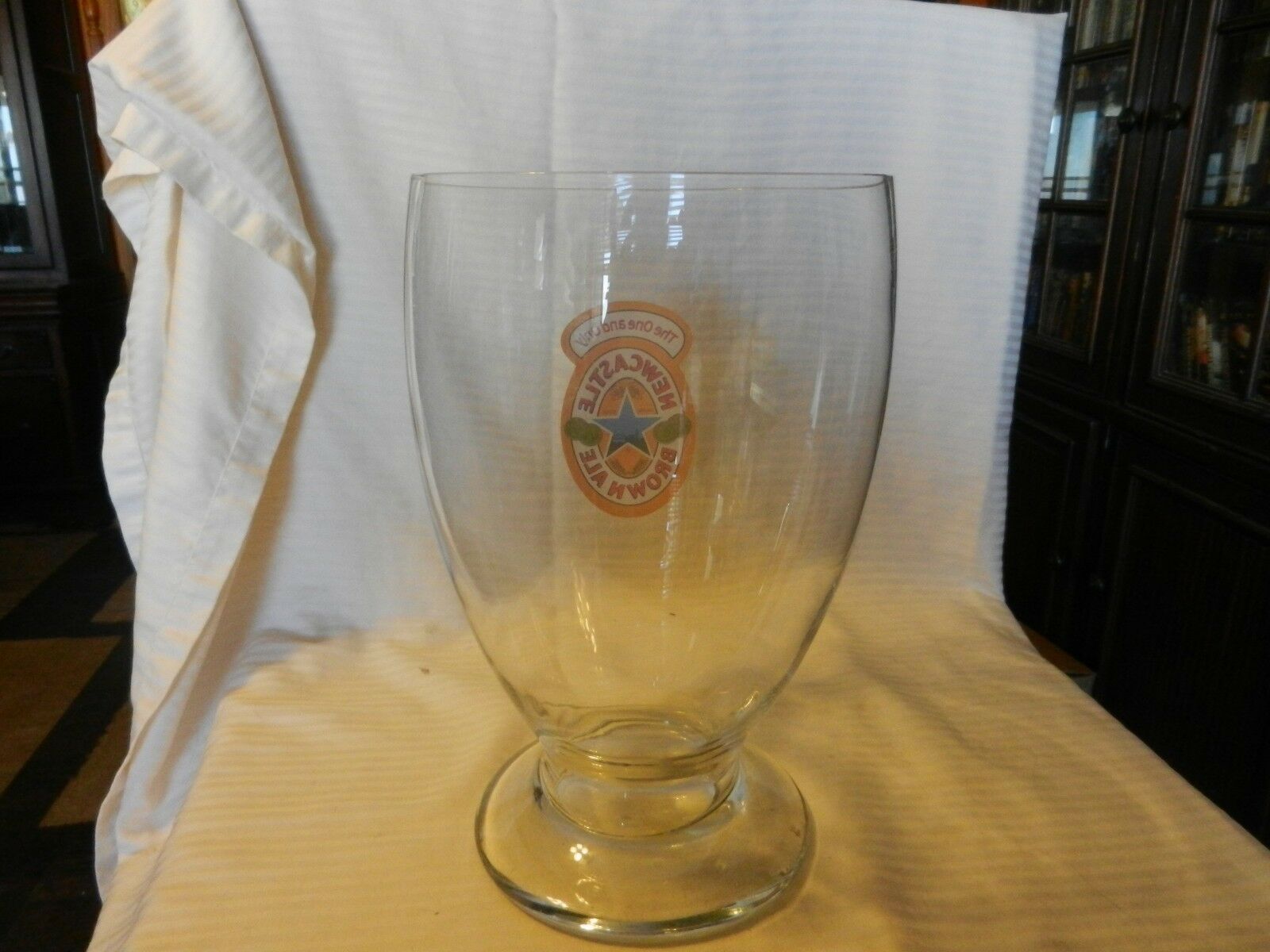 Newcastle Brown Ale 172 oz Schooner Glass World's Largest 12" Tall