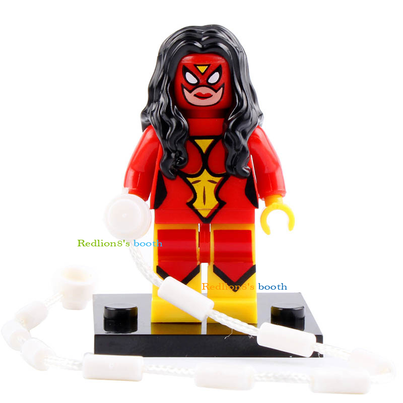 Spider Woman Marvel Universe Spiderman Minifigures Lego Compatible Toys