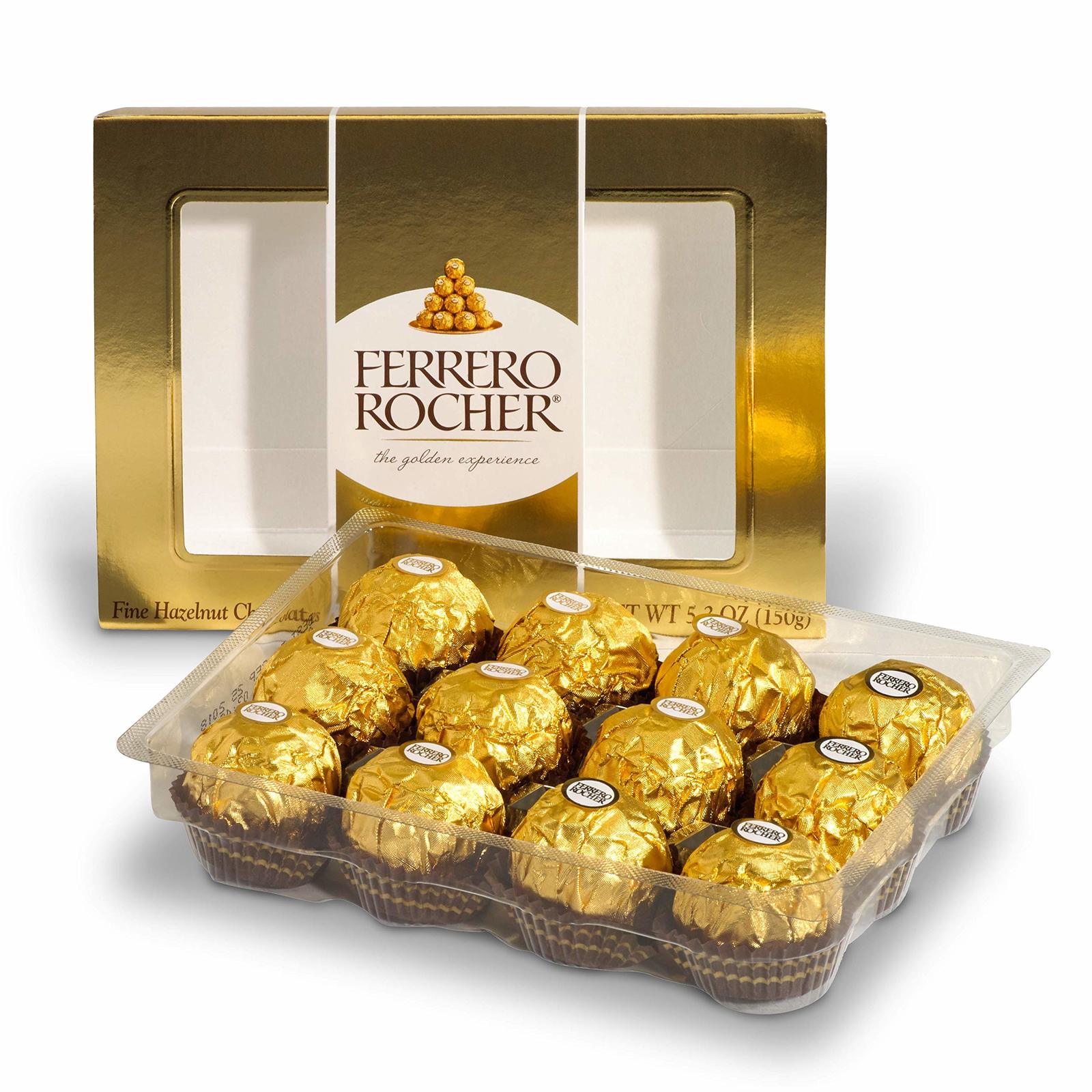 Ferrero Rocher Fine Hazelnut Milk Chocolate Count Pack Of Individually Wr Chocolate