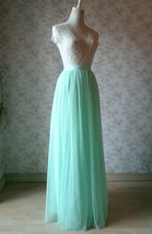 MINT GREEN Full Tulle Skirt Women High Waisted Plus Size Wedding Tulle Skirt image 4