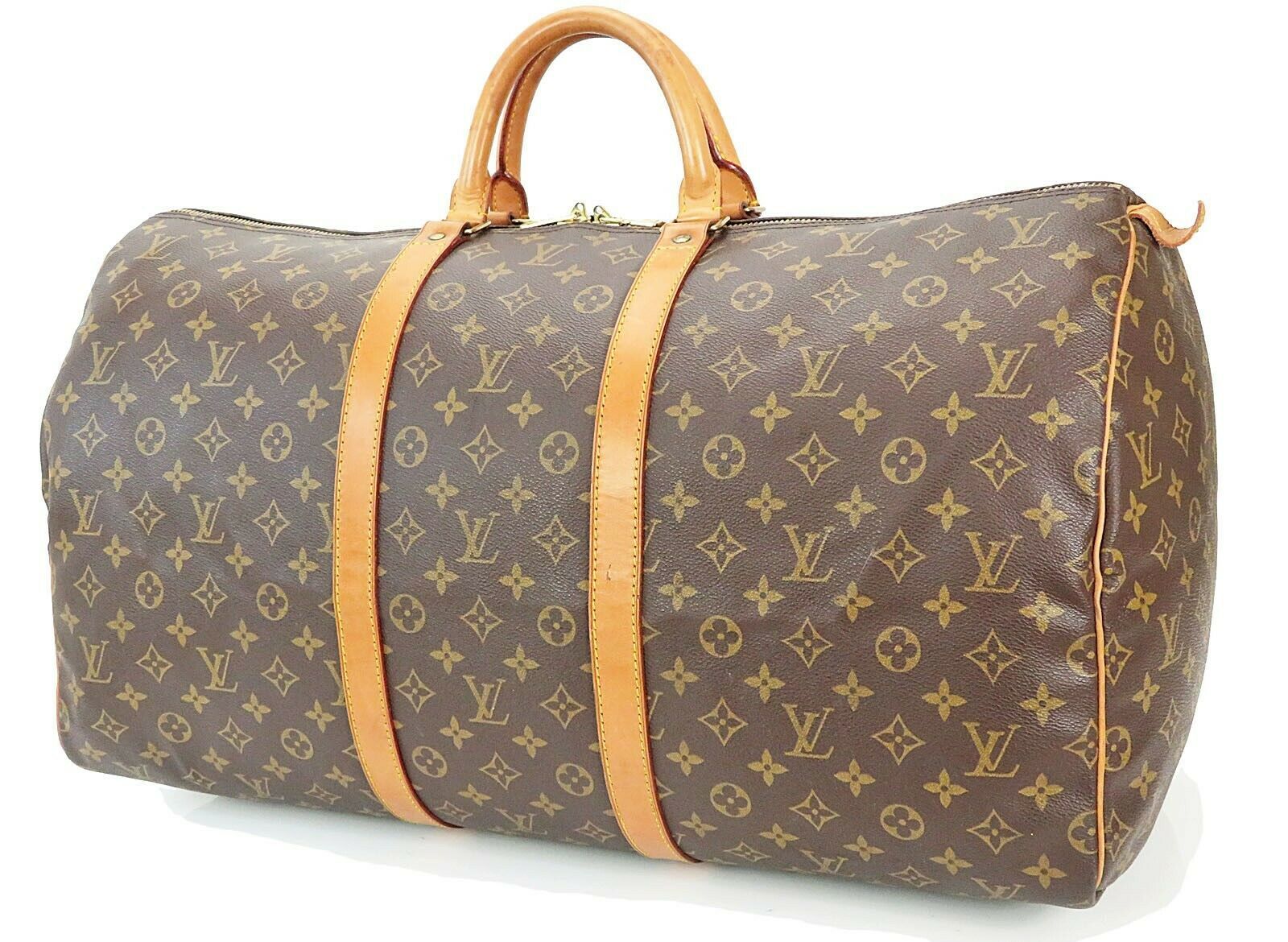 Authentic LOUIS VUITTON Keepall 55 Monogram Canvas Duffel Bag #35097 - Women&#39;s Bags & Handbags