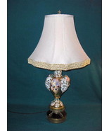 Vintage Capodimonte Figural &amp; Scrolls Porcelain Table Lamp (NO SHADE) It... - $282.15
