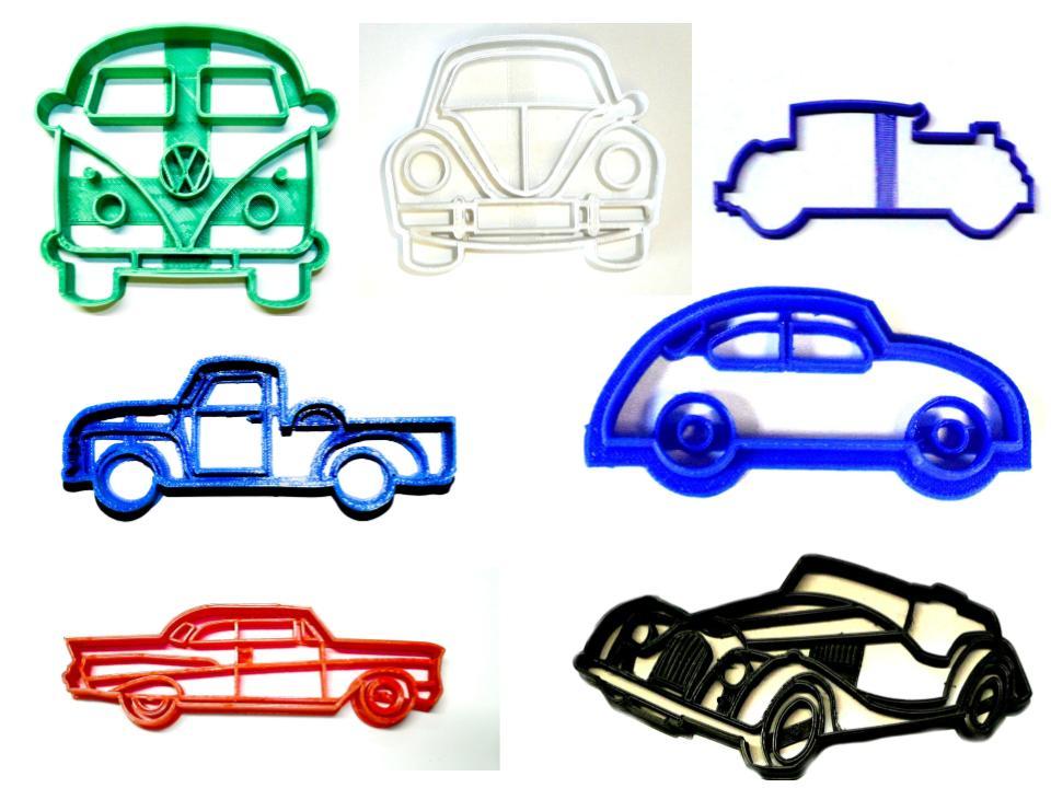 Classic Car Historical Cars Vintage Vehicles Set Of 7 Cookie Cutters USA PR1423