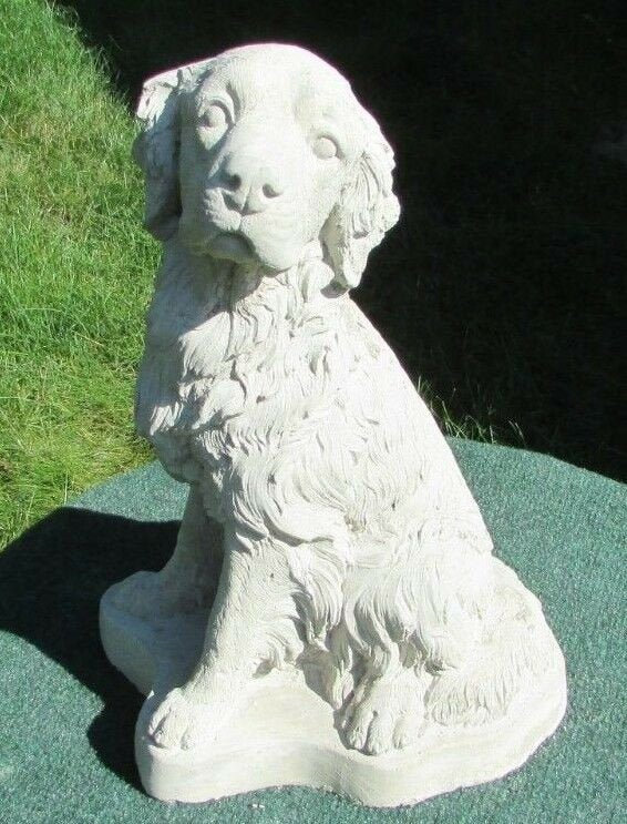 Golden Retriever Dog, Concrete Statue, Sealed or MiniMe Hand Painted