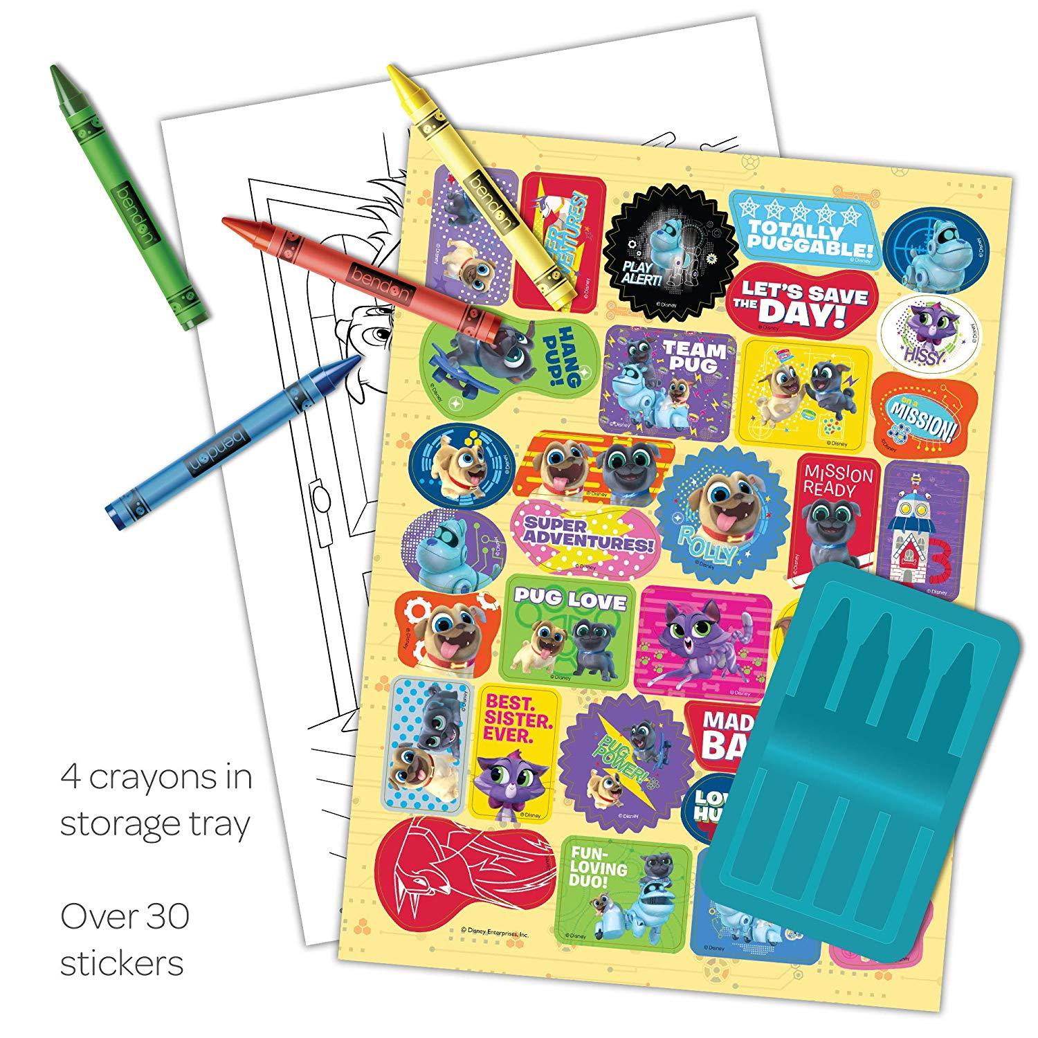 Bendon Kids Coloring & Activity Book Set Crayons Stickers - TV & Movie