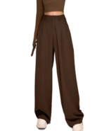 RFA Female Baggy Pants Brown / Casual Long Pants / Wide Leg Pants / High Waist - $42.99
