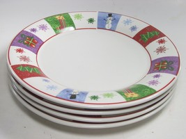 4 Oneida Holiday Surprise Casual Settings Luncheon Dinne Plates 10"  Bundle of 4 - $19.59