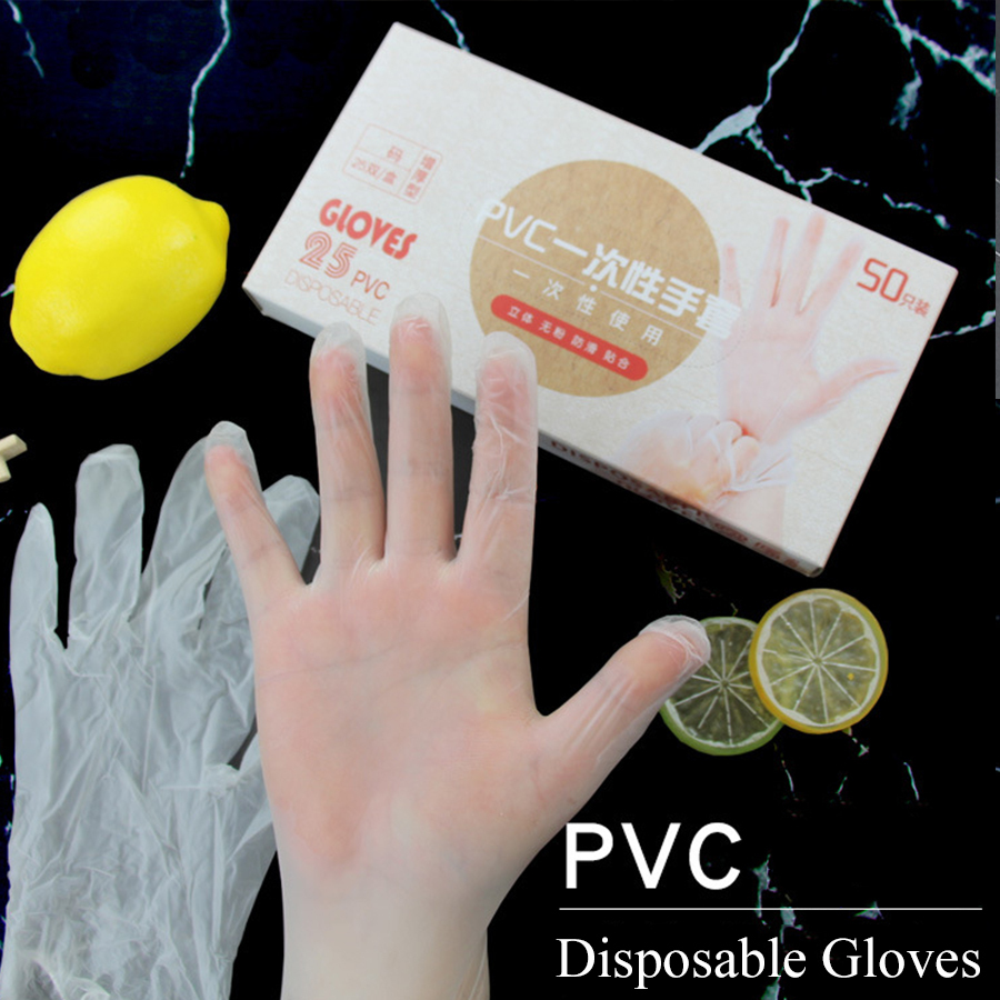 50pcs/Set Eco-friendly Disposable Gloves One-off For Food/Cleaning/Cooking/BBQ