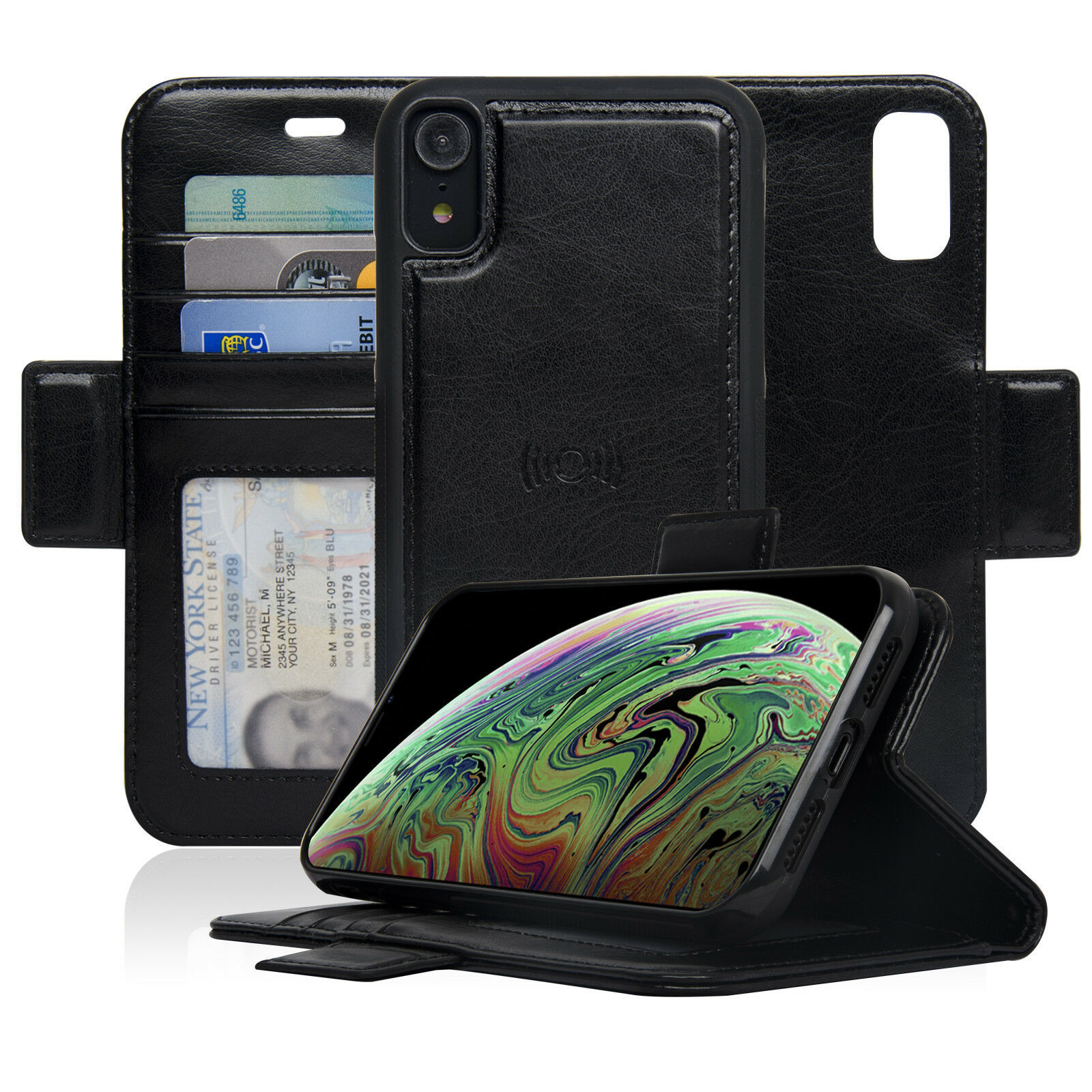 Navor Magnetic Detachable Wallet Case Compatible with iPhone XR 6.1