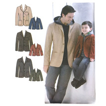Simplicity Sewing Pattern 3708 Easy Mens Boys Sports Coat Jacket S M L XL UNCUT - $7.95