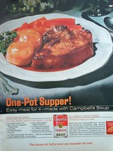 Campbell’s Tomato Soup One Pot Supper Print Magazine Advertisement 1966 - $4.99