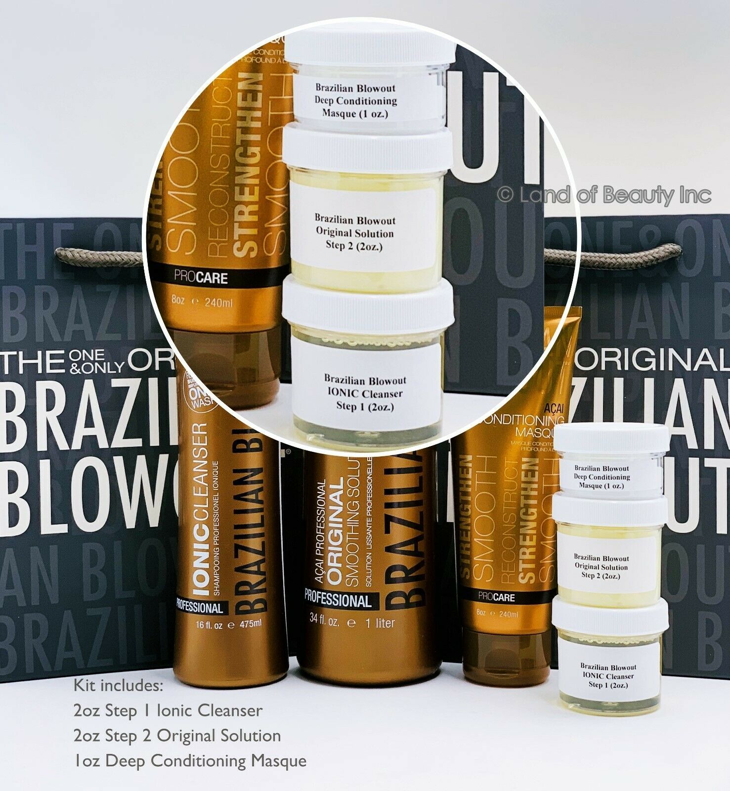 Brazilian Blowout Original Solution Keratin Treatment 2oz Kit Same Day