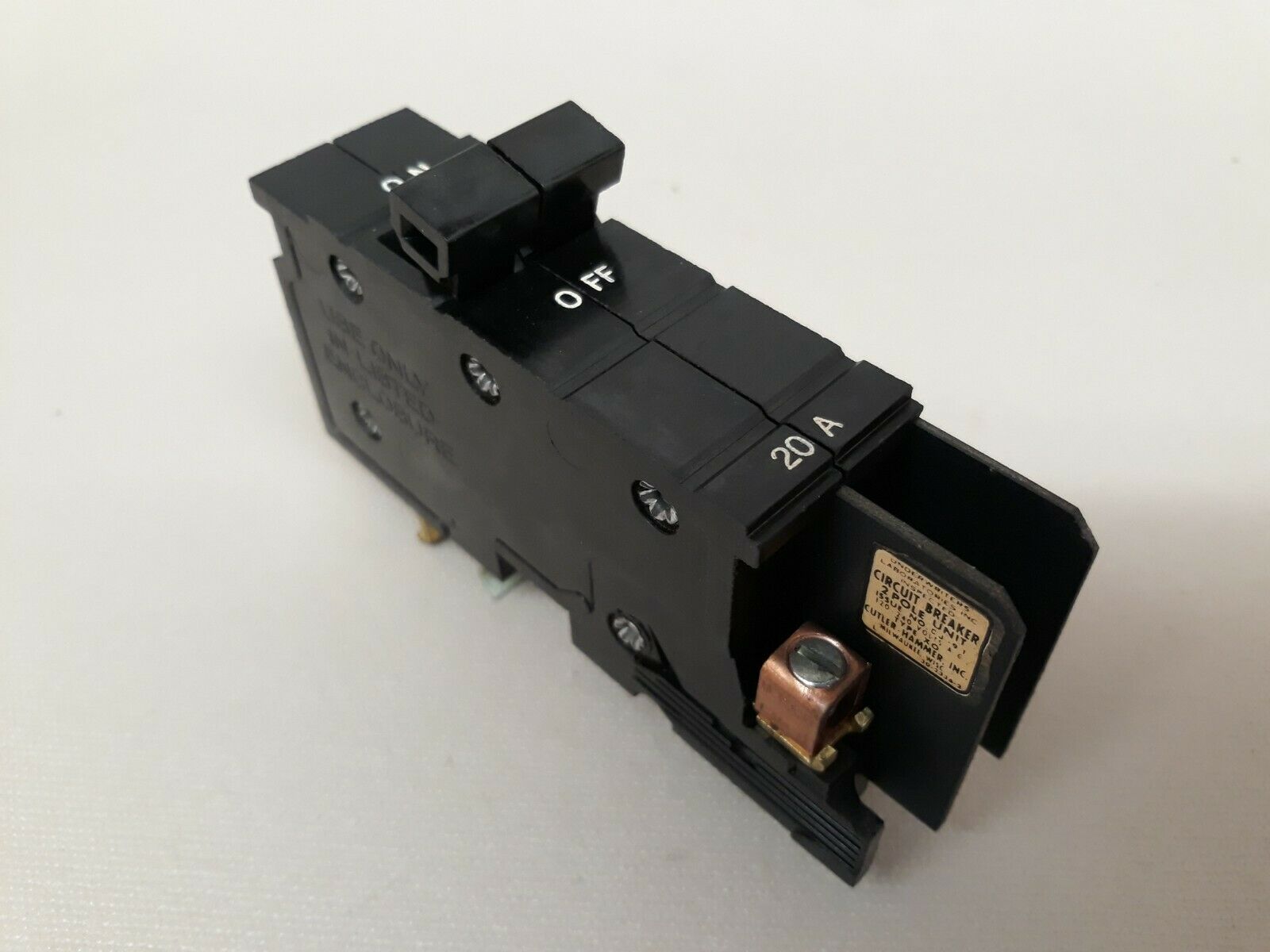 20 Amp Square D / Cutler Hammer XO 2 Pole Breaker 1" Thin XO1220 New