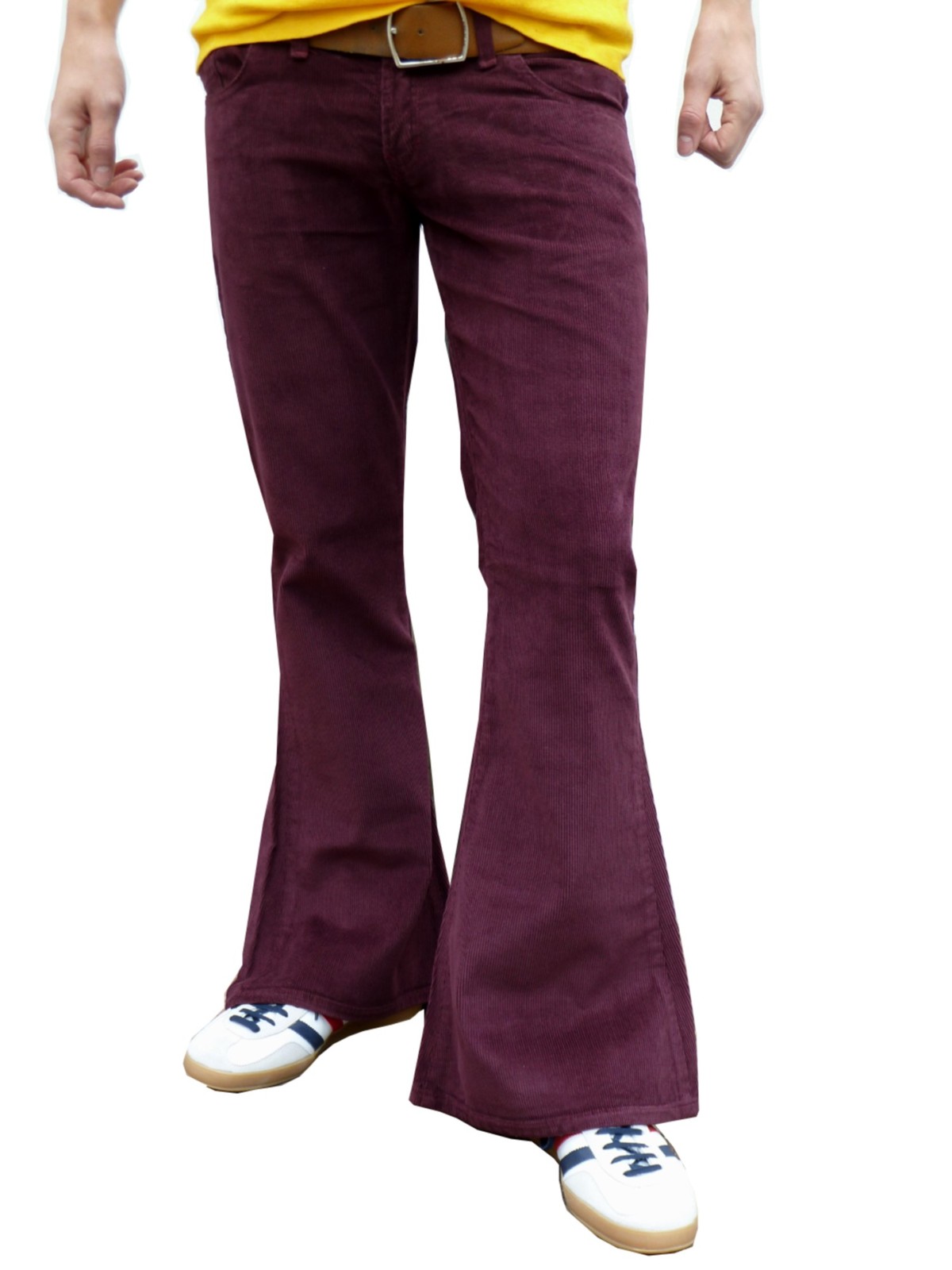 FLARES Purple Paisley Mens Bell Bottoms Corduroy Pants vtg Hippie trousers 60's