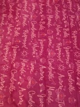Disney Store Princess Soft Pink Purple Red Fleece Throw 50&quot; x 60&quot; Blanket   - $23.75