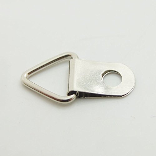 Bluemoona 100 Sets - 10mm 3/8 Triangle D-Ring Picture Photo Frame Hangers Singl