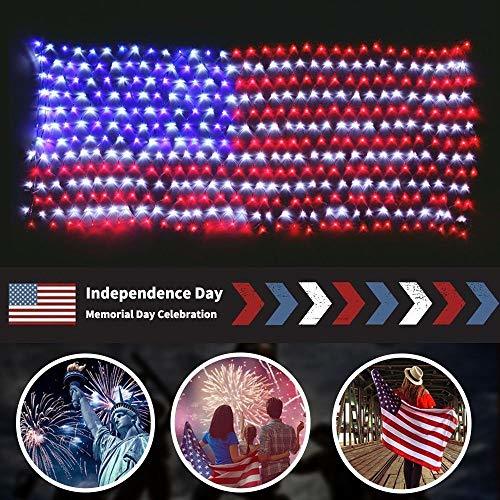 Twinkle Star American Flag 420 Led String Lights Large Usa Flag Outdoor Lights W String Lights 0275