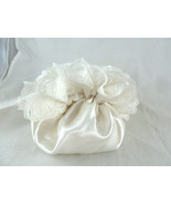 Jessica McClontock White Satin Bridal Bridesmaid Wedding hand Bag - $14.84