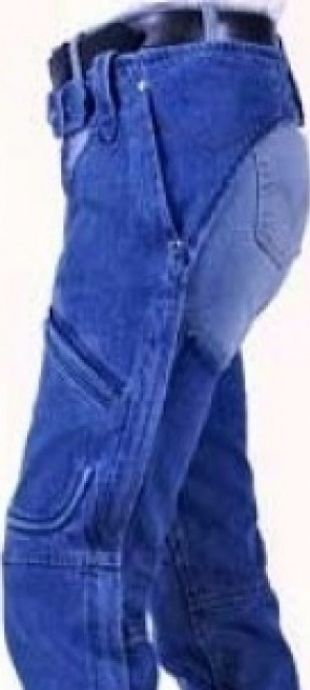 blue jean motorcycle chaps