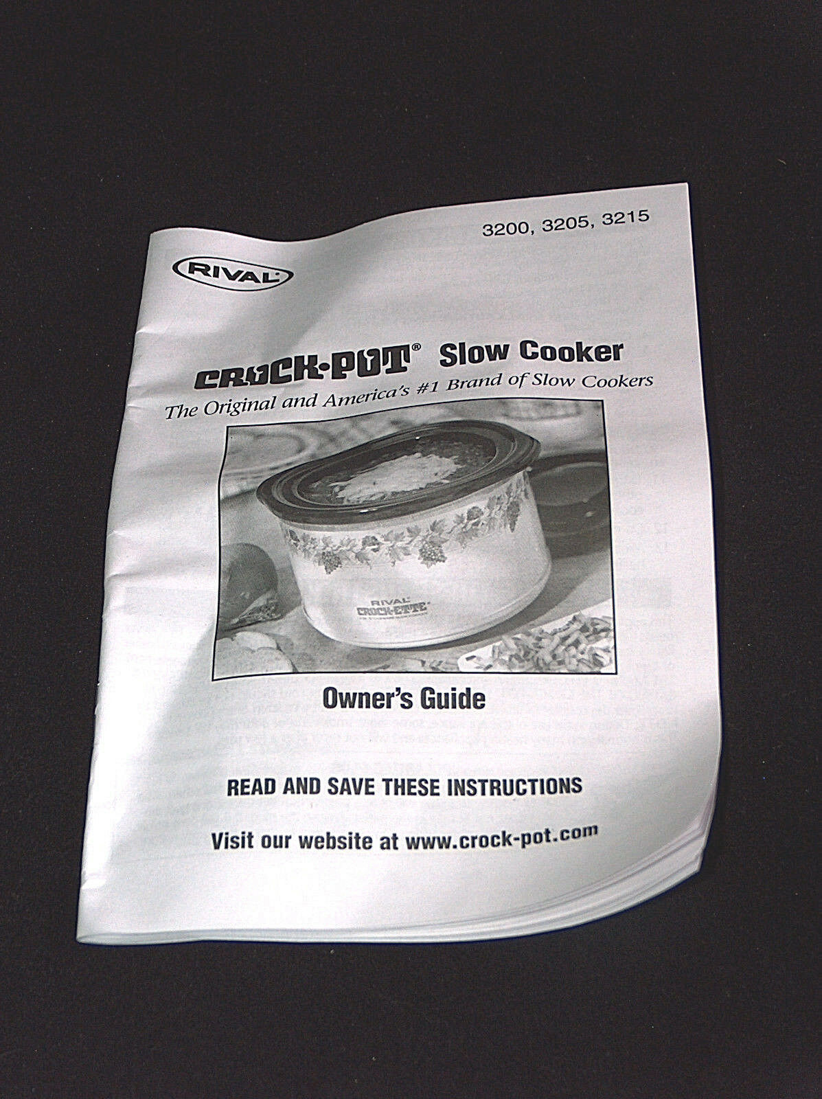 Rival 3215 1.5 Qt Crock Pot Slow Cook Instruction Manual Guide English