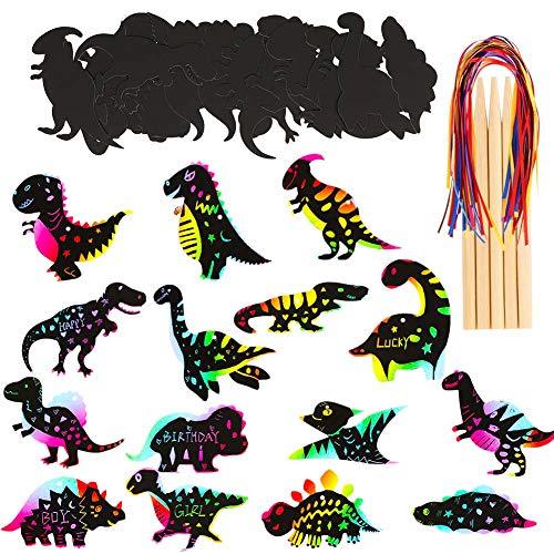 dinosaur scratch art book