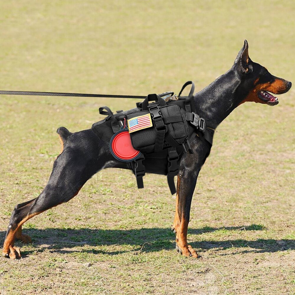 Tactical Service Military K9 Working Patrol Nylon Dog Vest Harness with Handle Dog Costumes